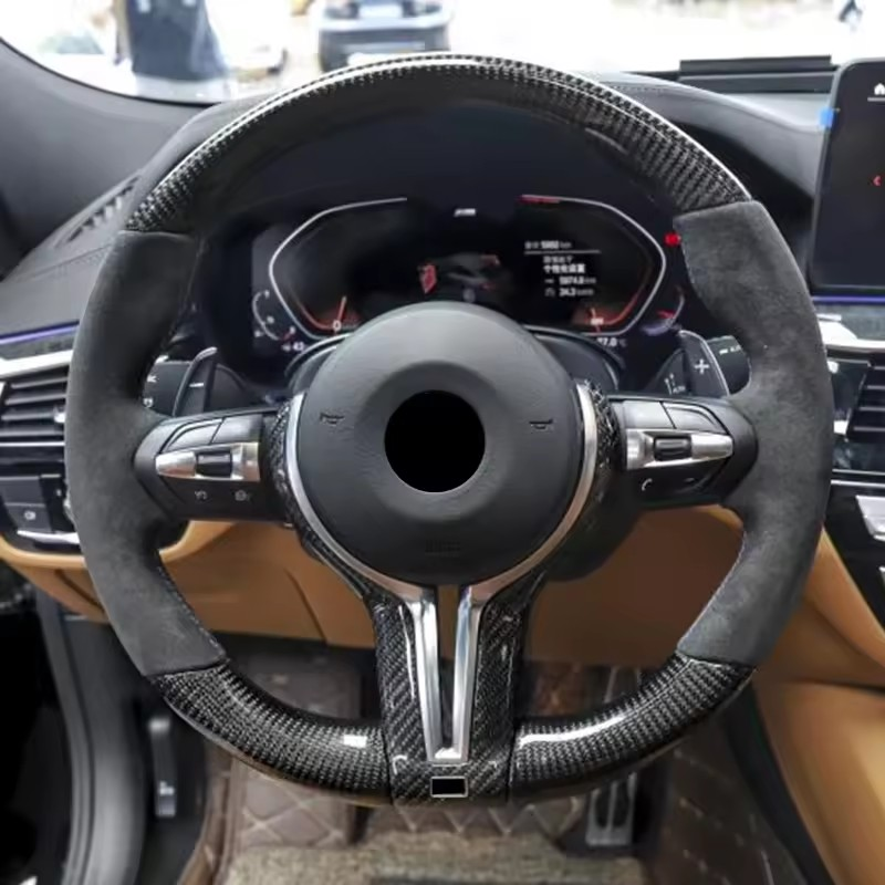 Custom Alcantara Leather Carbon Fiber M Sport Steering Wheel for BMW F30 F10 F32 E60 E46 E90 X5 E70 M3 M4 M5 M6 F90 F80 F82 F87