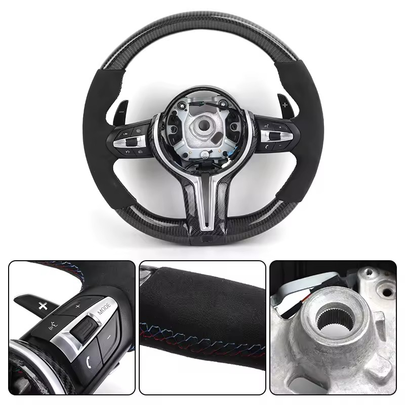 Custom Alcantara Leather Carbon Fiber M Sport Steering Wheel for BMW F30 F10 F32 E60 E46 E90 X5 E70 M3 M4 M5 M6 F90 F80 F82 F87
