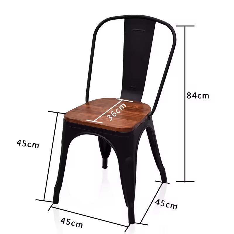 Wholesale Stackable Industrial Bar Stool Metal Dining Chairs for Cafe