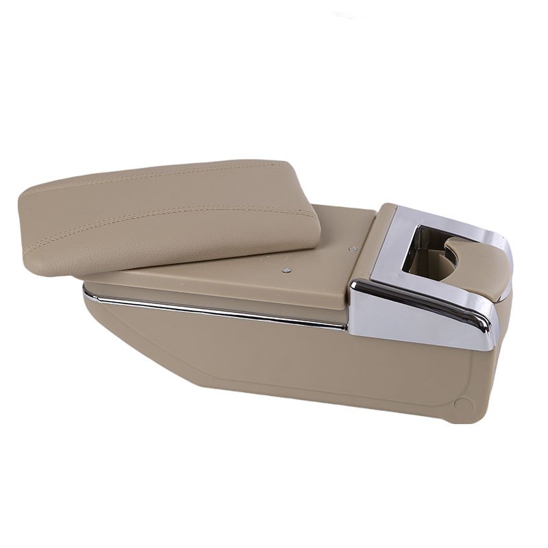New Design Universal Car Armrest PU Leather Panel Retractable and Rotatable Storage Armrest Box
