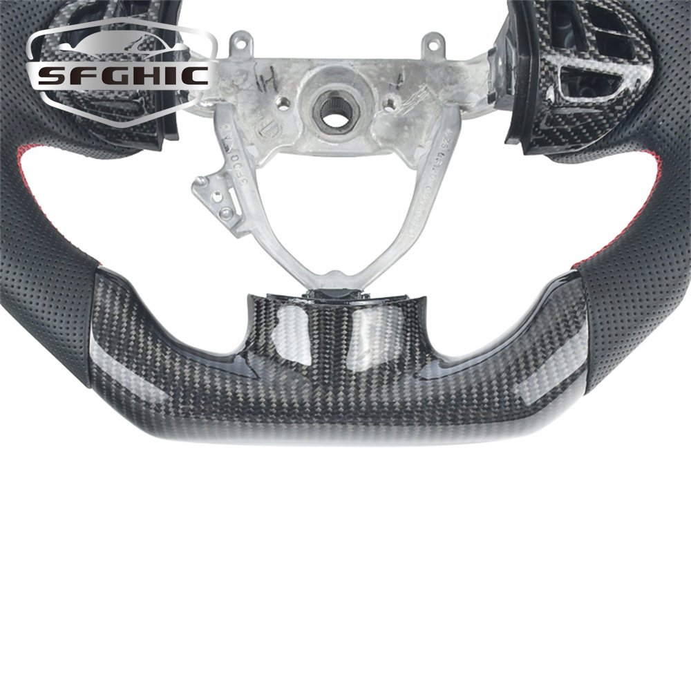 Customizable Car Steering Wheel For Mitsubishi Lancer Evolution EVO EX X 10 2007-2017 Real Carbon Fiber Steering Wheel