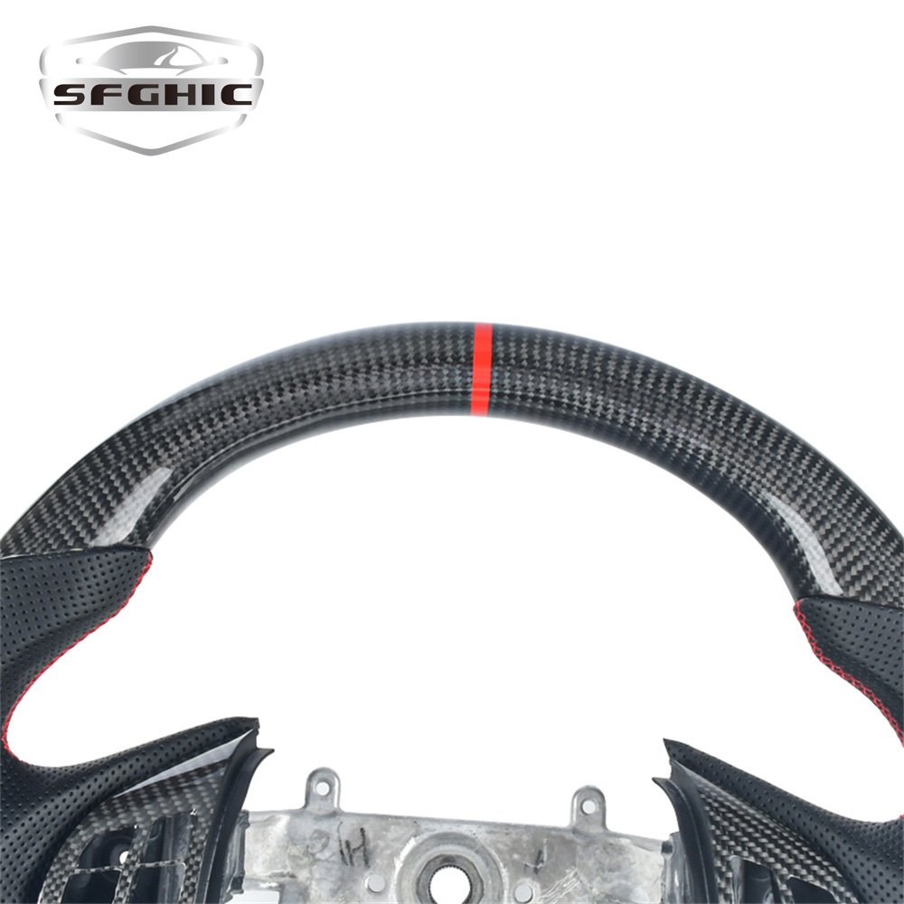 Customizable Car Steering Wheel For Mitsubishi Lancer Evolution EVO EX X 10 2007-2017 Real Carbon Fiber Steering Wheel