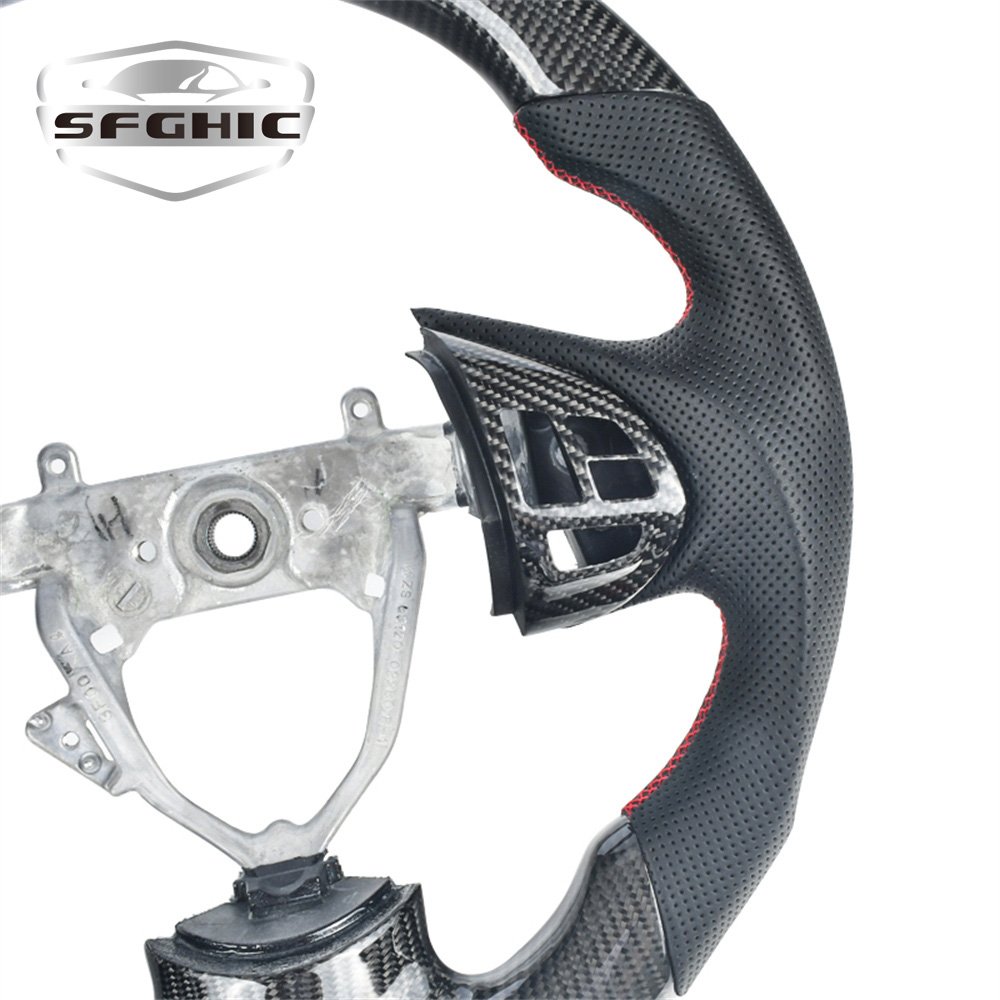Customizable Car Steering Wheel For Mitsubishi Lancer Evolution EVO EX X 10 2007-2017 Real Carbon Fiber Steering Wheel