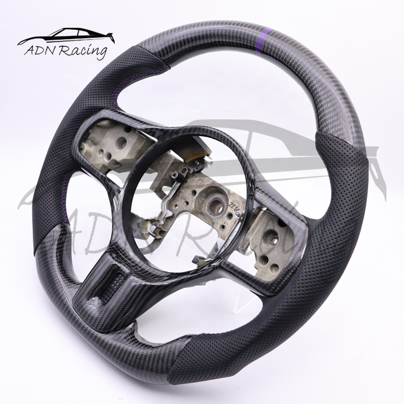 Real Carbon Fiber Custom Steering Wheel For Mitsubishi Evolution EVO X Lancer 2008-2015