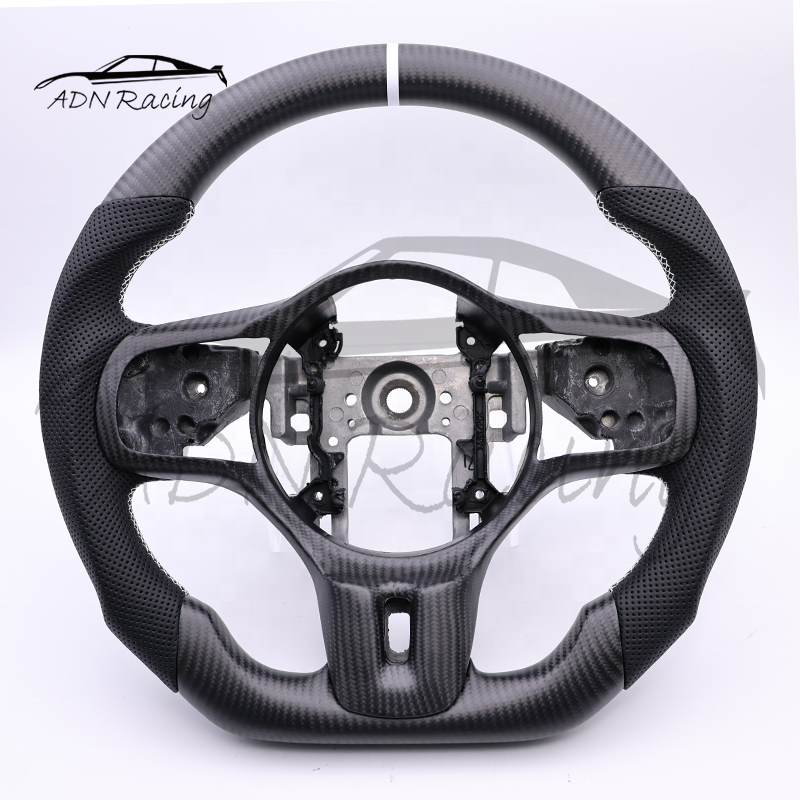 Real Carbon Fiber Custom Steering Wheel For Mitsubishi Evolution EVO X Lancer 2008-2015