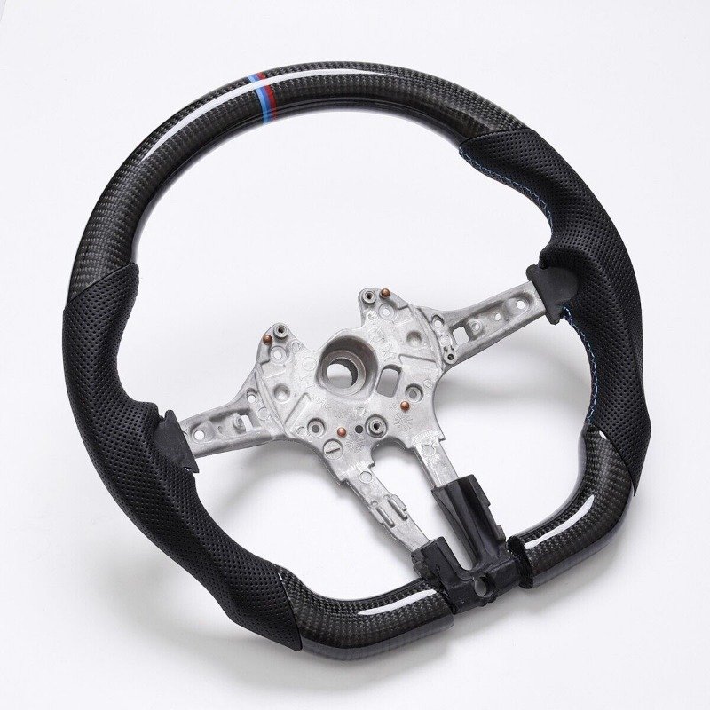 Fit For BMW M2 M3 M4 M5 F18 F10 F15 F16 F20 F22 F30 F32 F36 F40 F80 F90 Series 1234567 Carbon Fiber Car Steering Wheel