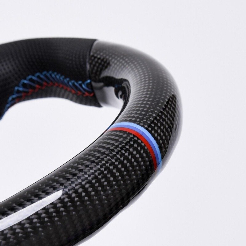 Fit For BMW M2 M3 M4 M5 F18 F10 F15 F16 F20 F22 F30 F32 F36 F40 F80 F90 Series 1234567 Carbon Fiber Car Steering Wheel