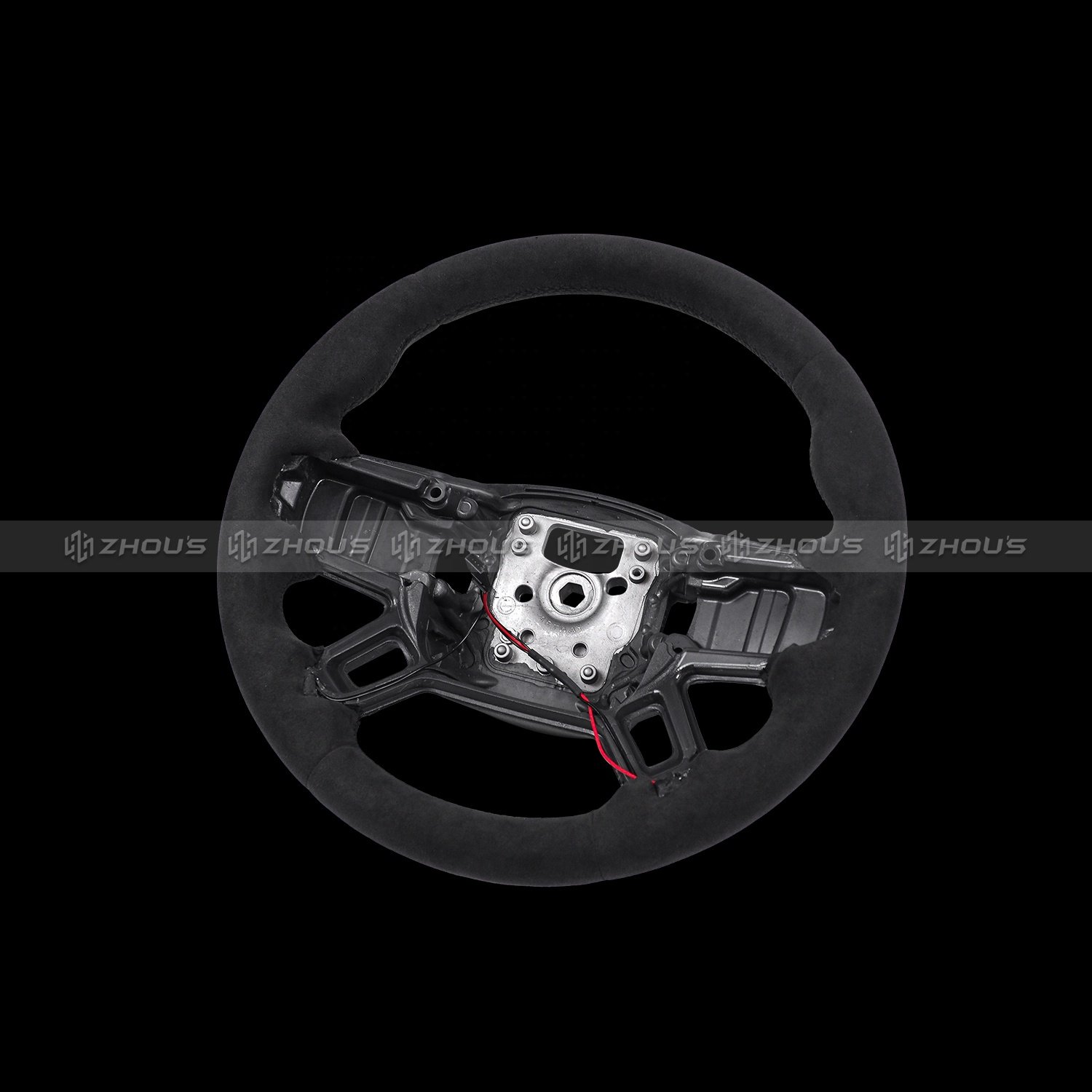 Auto Spare Parts Auto Steering Systems Customized Real Perforated Heating Leather Car Steering Wheel For Defender