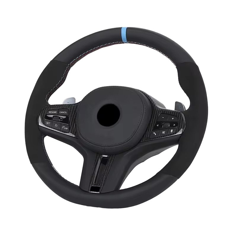 M Sport Carbon Fiber Trim Alcantara Leather Steering Wheel for BMW G20 G05 G06 G30 G38 G12 G15 G22 G8X M3 M4 F90 M5 G80 G82 G83