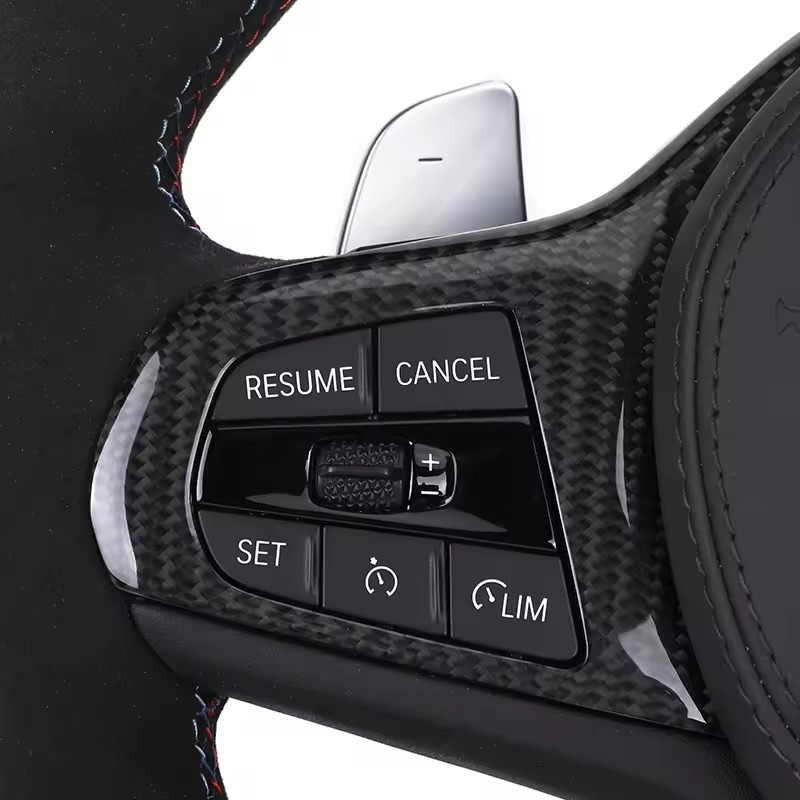 M Sport Carbon Fiber Trim Alcantara Leather Steering Wheel for BMW G20 G05 G06 G30 G38 G12 G15 G22 G8X M3 M4 F90 M5 G80 G82 G83