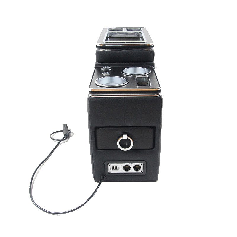 M4 Multifunction Car Armrest Console Box with LED Light for Van