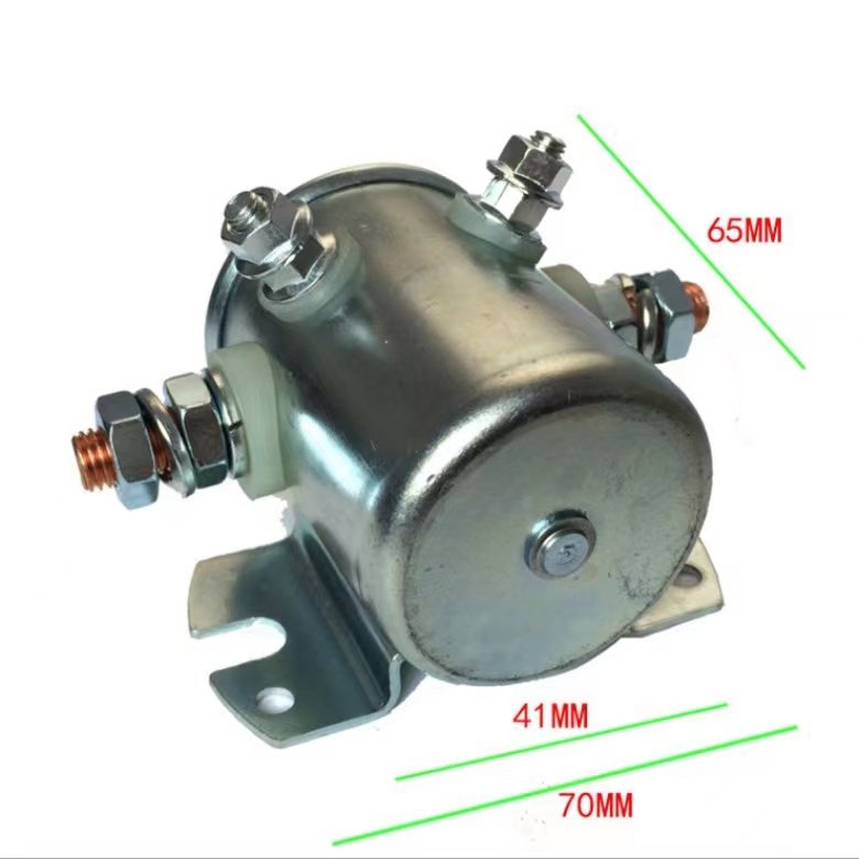 12V 24V 36V 48V 200A Electrical Winch Relay 6 Terminal Winch Motor Positive and Negative Golf Cart Relay Solenoid