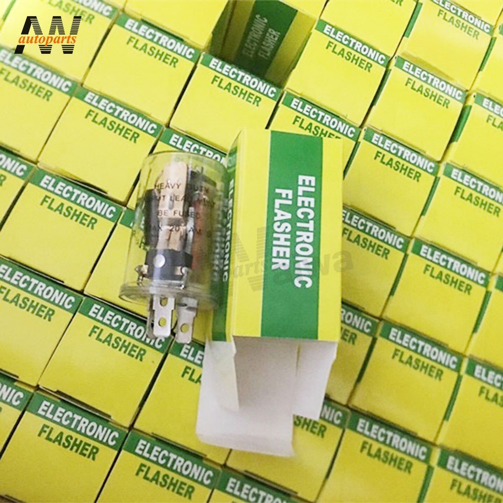 AW 12V 2 Pin Relay for Motorcycle LED Indicator Light Auto Electrical Systems Turn Signal Flasher Blinker