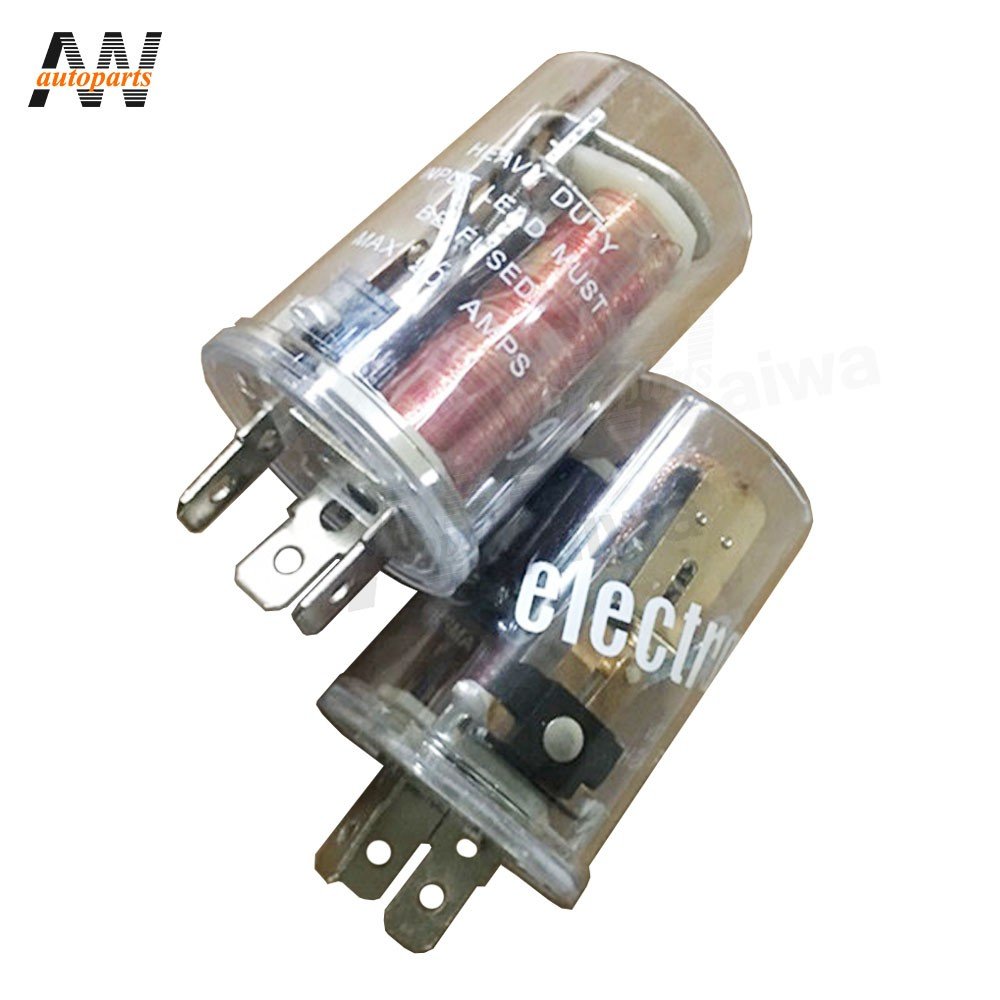AW 12V 2 Pin Relay for Motorcycle LED Indicator Light Auto Electrical Systems Turn Signal Flasher Blinker
