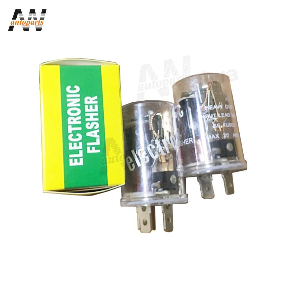 AW 12V 2 Pin Relay for Motorcycle LED Indicator Light Auto Electrical Systems Turn Signal Flasher Blinker
