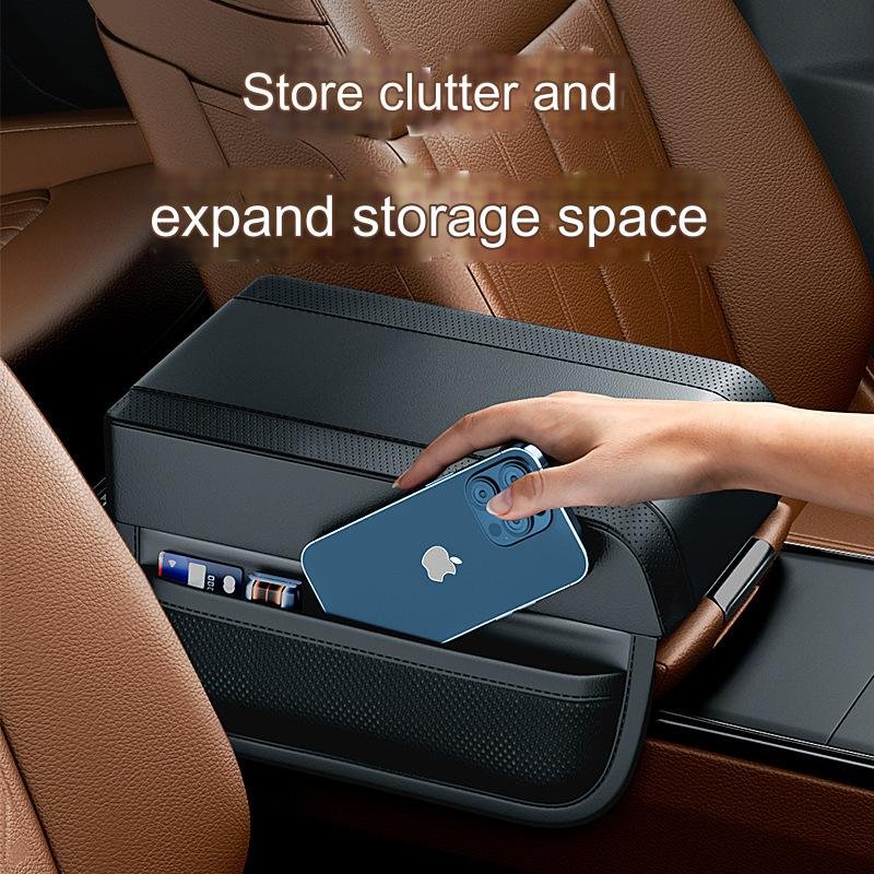 Universal Memory Foam Extender Protector Leather Mat Center Console Elbow Cushion Car Armrest Storage Box for hyundai
