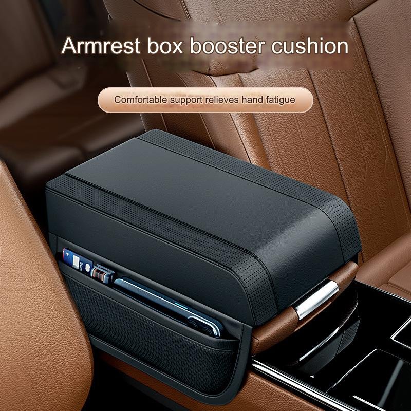 Universal Memory Foam Extender Protector Leather Mat Center Console Elbow Cushion Car Armrest Storage Box for hyundai