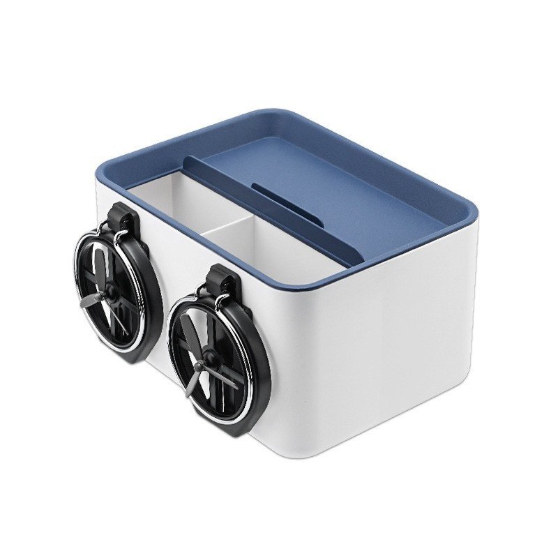 Felaruta Multifunctional New Car Storage Box Plastic Armrest with Water Cup Holder and Tissue Holder Car Accessory