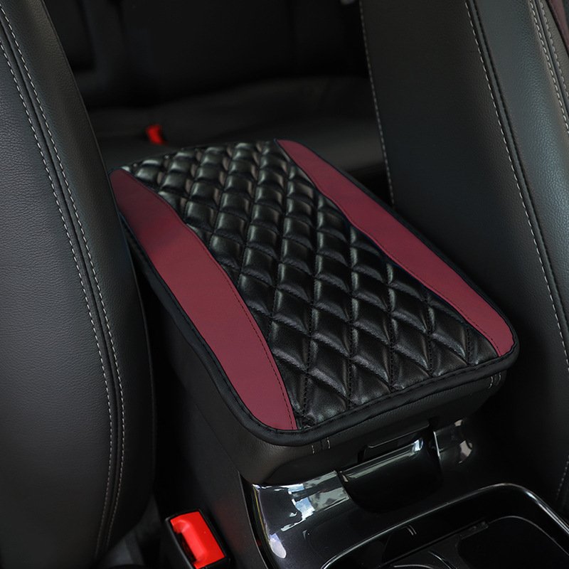 Universal Car Central Armrest Soft Cushion Cover Protection PU Leather Arm Rest Pad