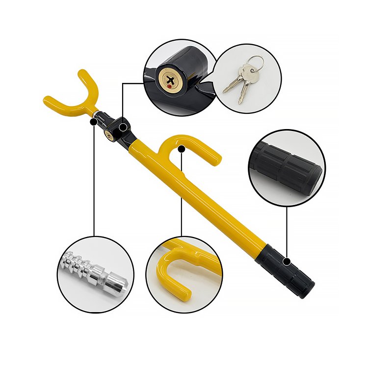 Xiangta Car Anti theft Lock Car Steering Wheel Steel Lock To Safety Belt SUV Car Anti-Theft Lock Security