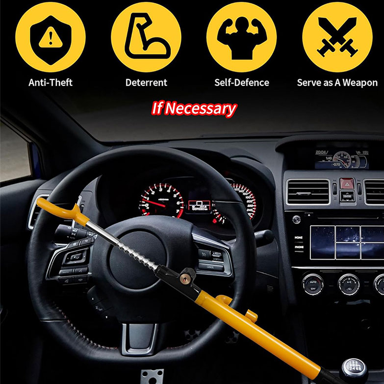 Xiangta Car Anti theft Lock Car Steering Wheel Steel Lock To Safety Belt SUV Car Anti-Theft Lock Security