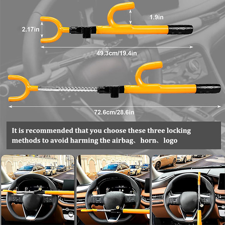 Xiangta Car Anti theft Lock Car Steering Wheel Steel Lock To Safety Belt SUV Car Anti-Theft Lock Security