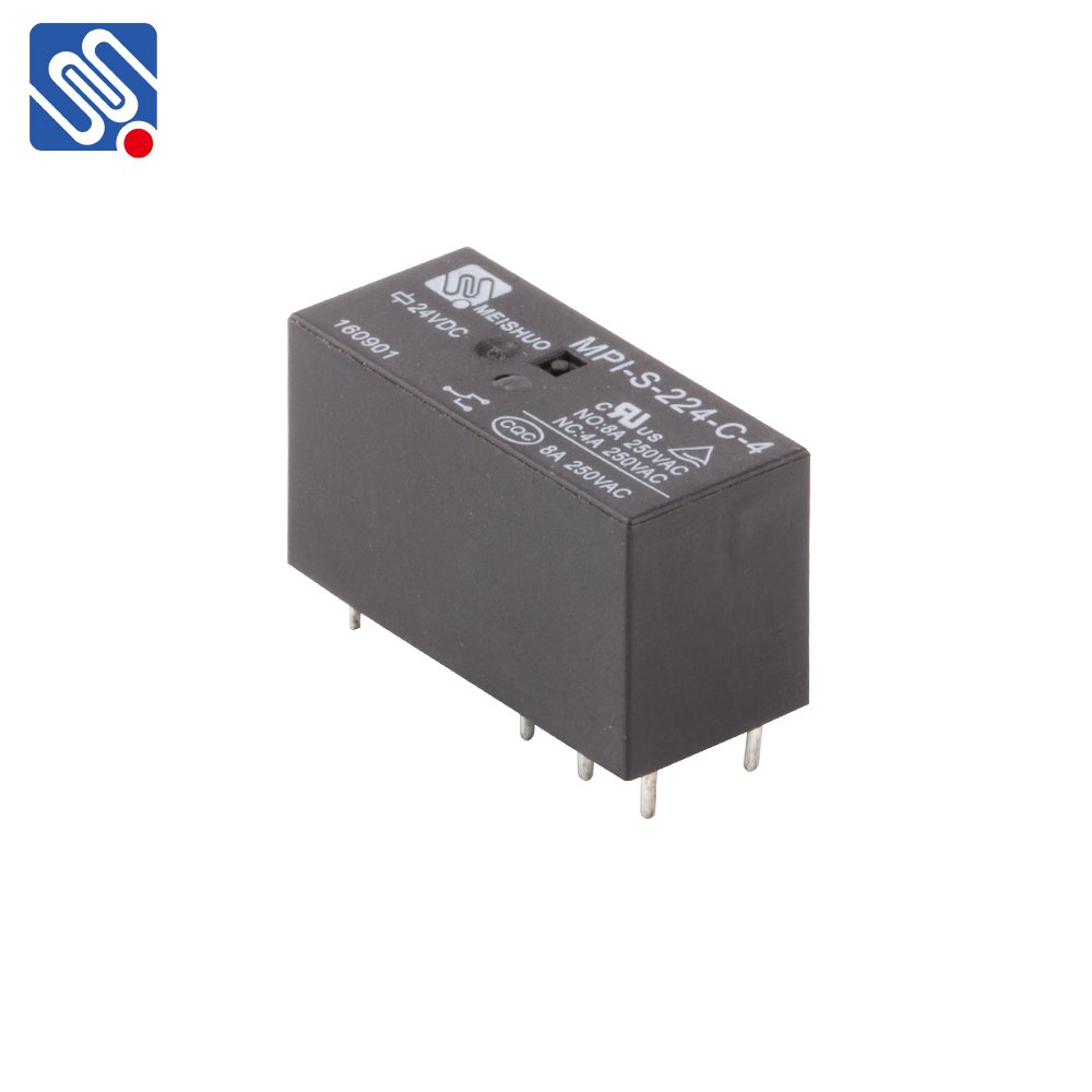 Meishuo MPI Electromagnetic Miniature 5V-48V 16A PCB Type Power Relays Home Appliance Compatible Form a and Form C 6pin Relay
