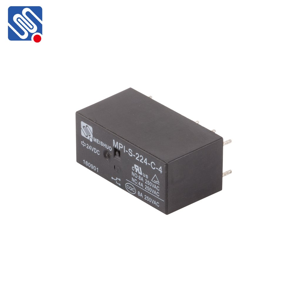 Meishuo MPI Electromagnetic Miniature 5V-48V 16A PCB Type Power Relays Home Appliance Compatible Form a and Form C 6pin Relay