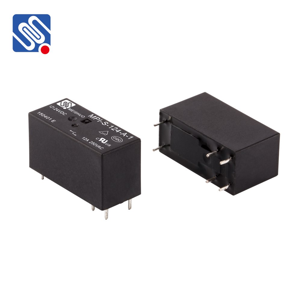 Meishuo MPI Electromagnetic Miniature 5V-48V 16A PCB Type Power Relays Home Appliance Compatible Form a and Form C 6pin Relay