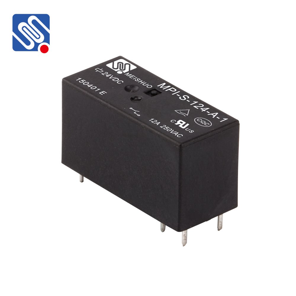 Meishuo MPI Electromagnetic Miniature 5V-48V 16A PCB Type Power Relays Home Appliance Compatible Form a and Form C 6pin Relay