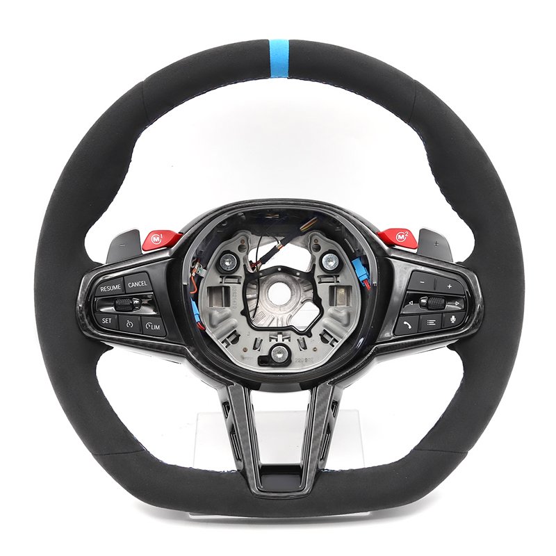 Nappa Carbon Leather Steering Wheel for BMW G20 G30 G31 G32 X3 G01 X4 G02 M2 G87 M3 G80 M4 G82 G42 G21 G14 G15 G16 2024