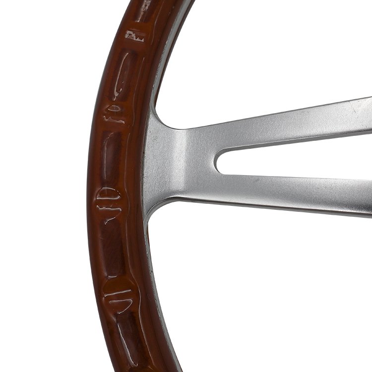 Universal 380mm dia 3 Spoke Vintage Car Wooden Steering Wheel