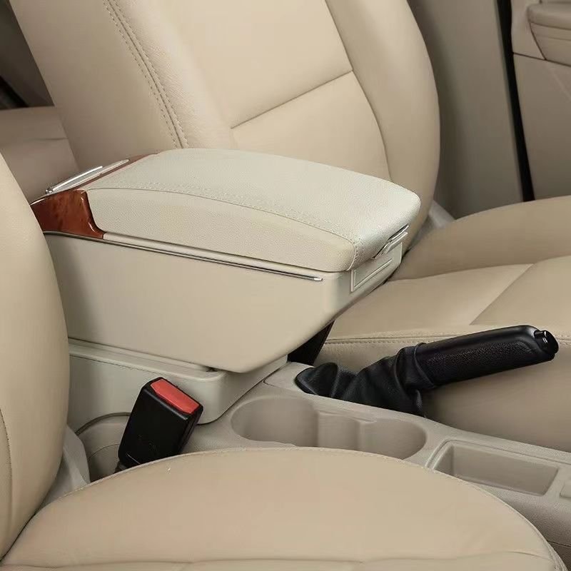 For Volkswagen Caddy 5 Car Armrest Suitable Center Console Storage Box PU Leather Armrest USB Car Interior Parts