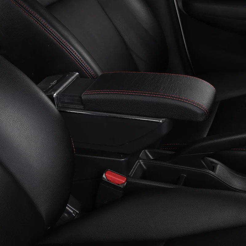 TONC Custom Armrest Console Organizer for 2015 Kia Rio - Premium Center Console with USB Charging and Dual-Compartment Storage