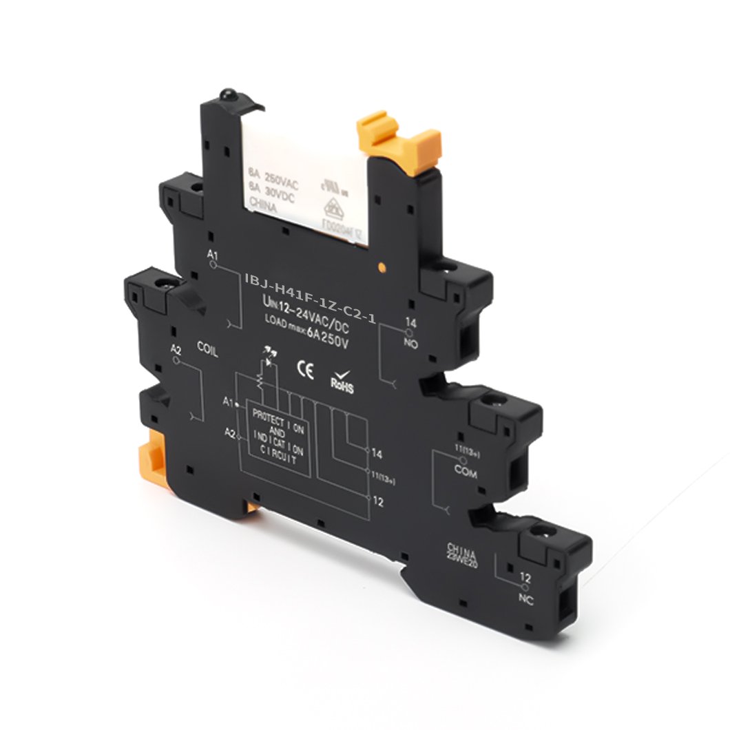 ABILKEEN General Purpose Relay 4 Pole 24VDC 6A Relay Module LED test Button Relay and Base