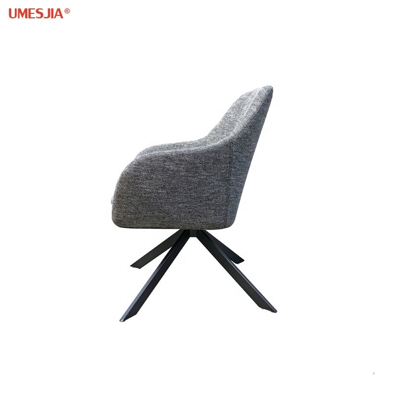 Dining Chair Armchairs with Armrests Seat and Backrest Upholstered Open Base Metal Office Chair