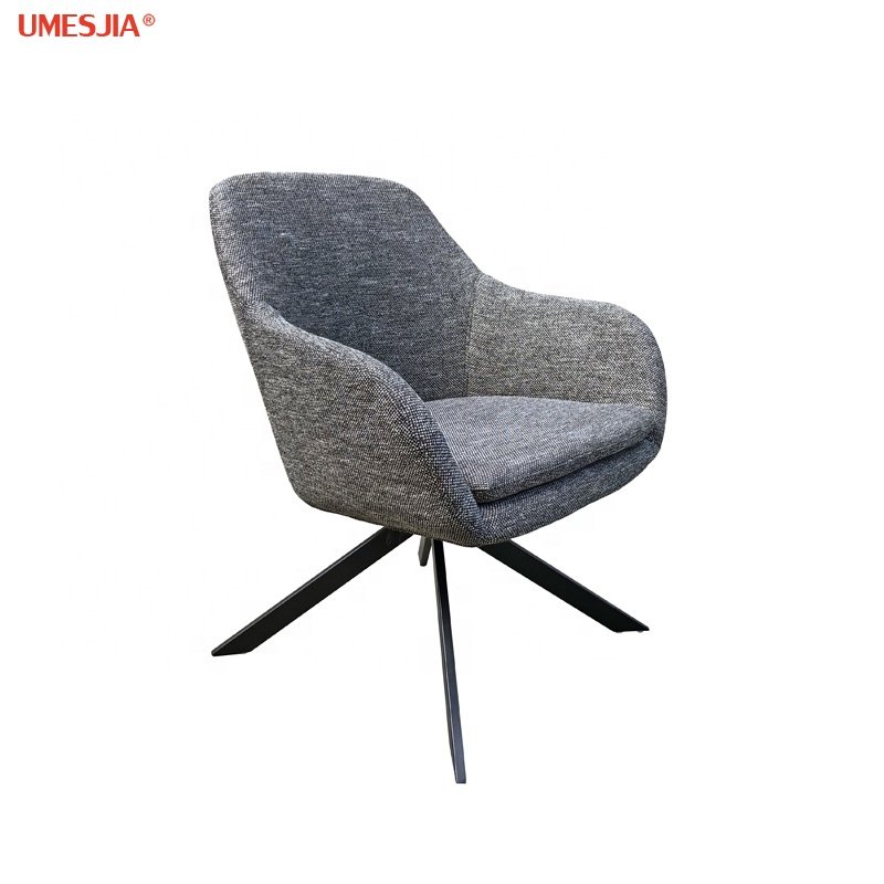 Dining Chair Armchairs with Armrests Seat and Backrest Upholstered Open Base Metal Office Chair