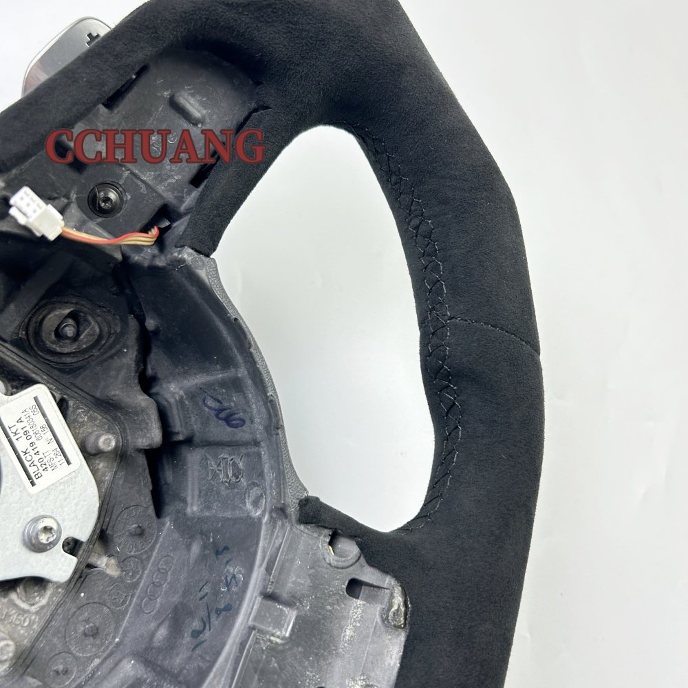 Hot factory custom Alcantara leather for the Audi TT R8 A3 A4 A5 A6 A7 A8 carbon fiber steering wheel