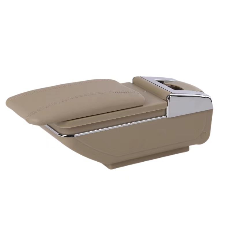 Customized Wireless Charging Car Armrest High Quality PU Leather Rotatable Storage Armrest Box for Vinfast VF3