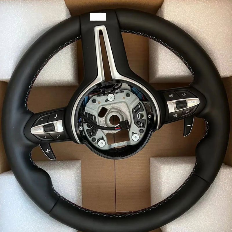 Leather Car Steering Wheel for bmw F10 F30 E90 F15 E92 M5 M3 F80 steering wheel e70 e71 x5 x6 steering wheel upgrade