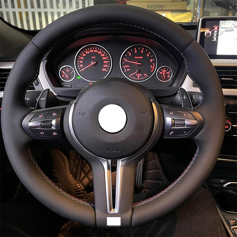Leather Car Steering Wheel for bmw F10 F30 E90 F15 E92 M5 M3 F80 steering wheel e70 e71 x5 x6 steering wheel upgrade