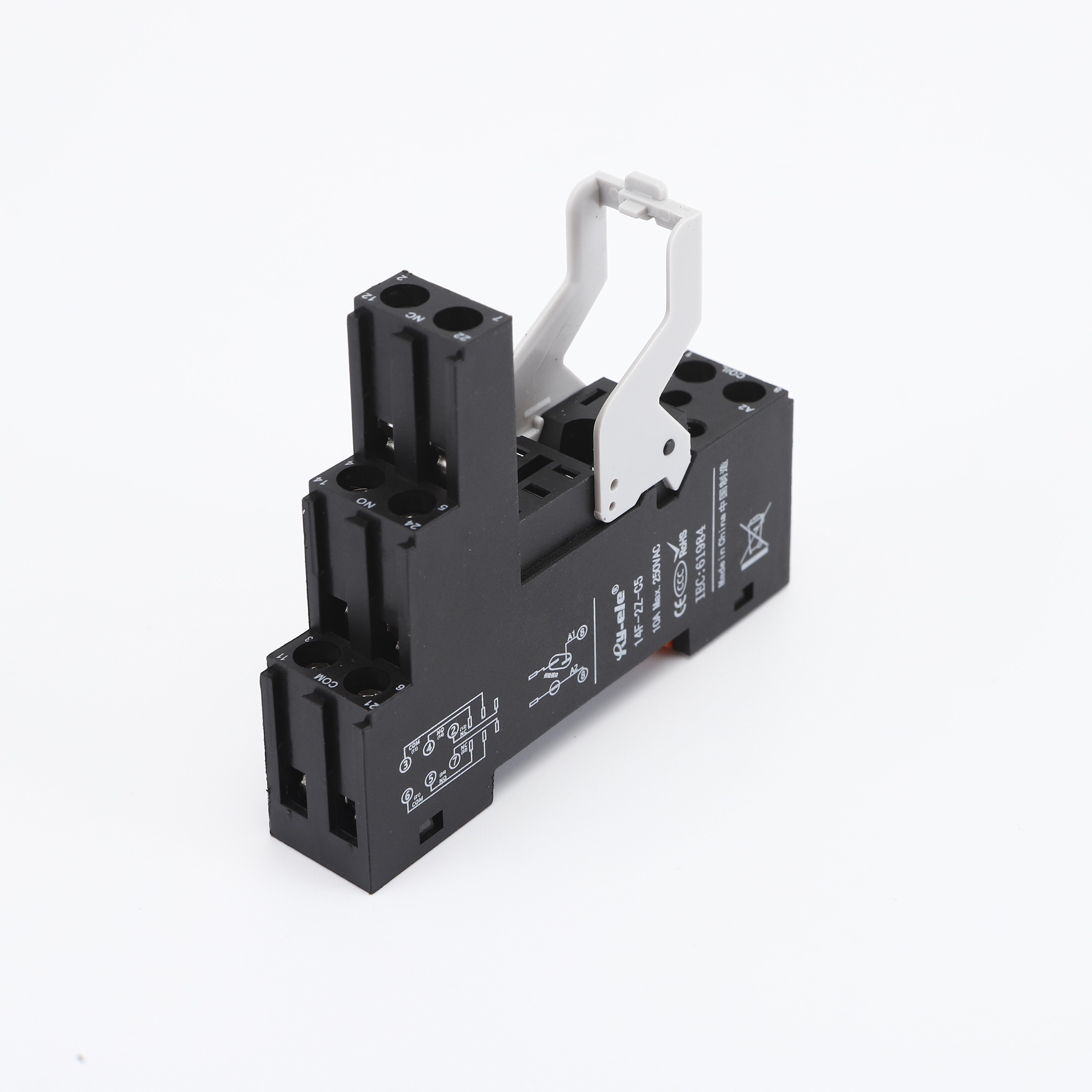 Manufacturer Direct Sales High Quality Relay Socket 14Pin Relay Base with Buckle Slim Relay