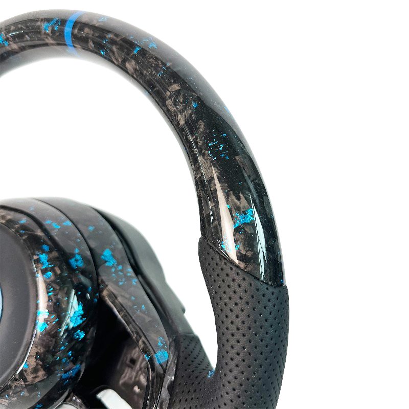Blue Forged Carbon Fiber Car Steering Wheel for Volkswagen Golf 7R GOLF 7.5 GTI GTS GTD GTE Polo GTI Custom Steering Wheel