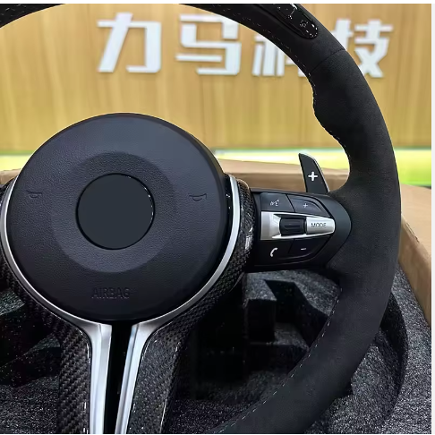 Auto Car Steering Wheel M Performance for BMW F30 F32 F10 F20 F82 E46 E60 E90 M3 M5 Leather LED Carbon Fiber Steering Wheel