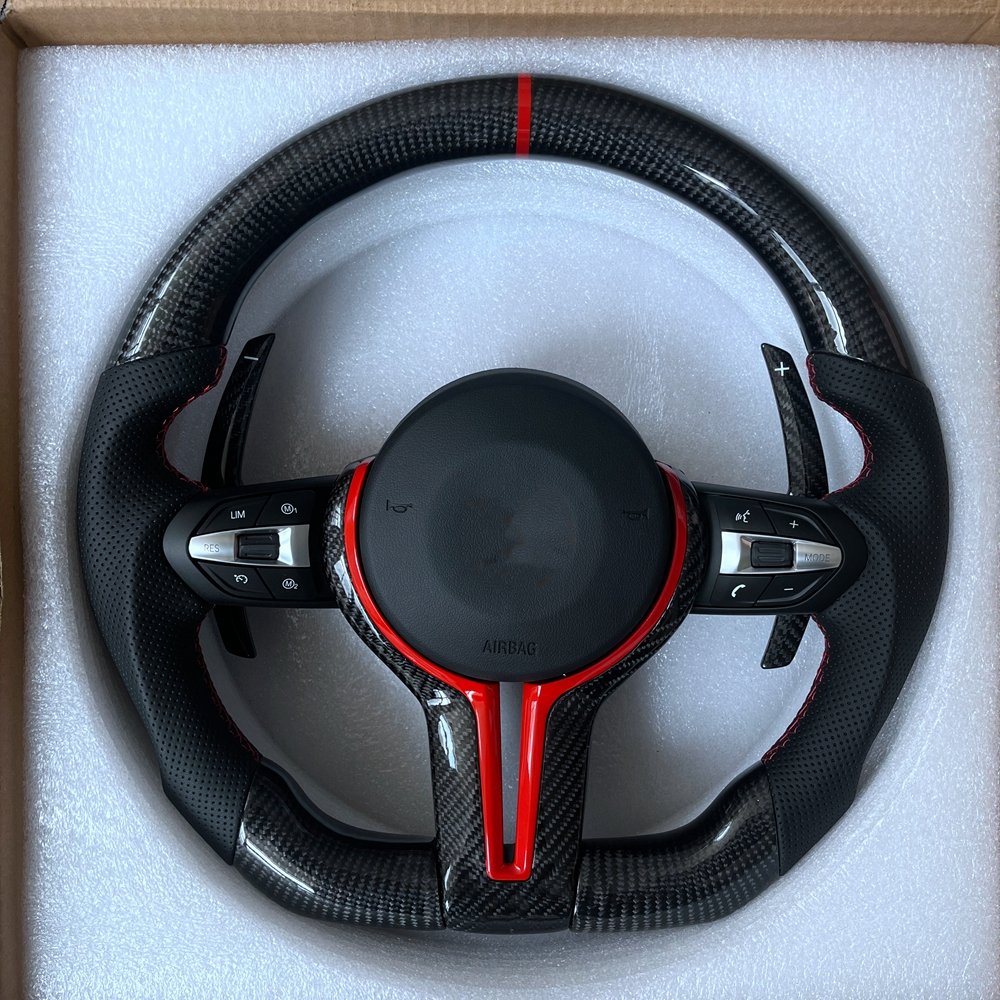 For BMW 3/4/5/x5 Series F30 F10 F15 F16 F06 F32 F26 f25 E46 E36 E-F Series Sports Style Steering Wheel carbon fiber