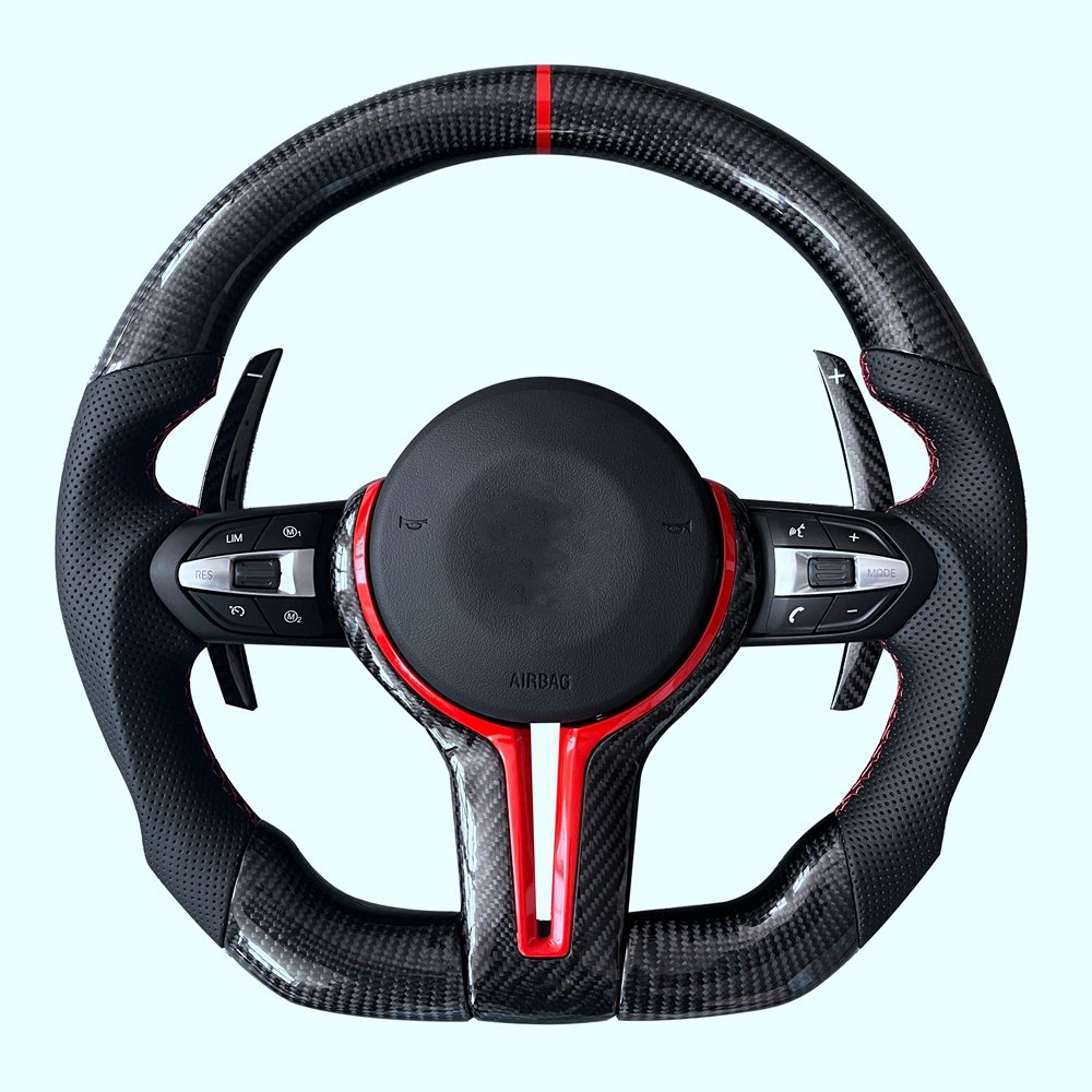 For BMW 3/4/5/x5 Series F30 F10 F15 F16 F06 F32 F26 f25 E46 E36 E-F Series Sports Style Steering Wheel carbon fiber