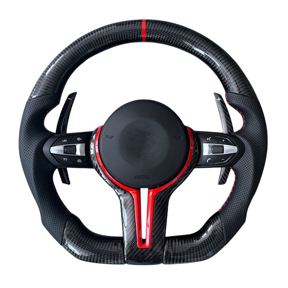 For BMW 3/4/5/x5 Series F30 F10 F15 F16 F06 F32 F26 f25 E46 E36 E-F Series Sports Style Steering Wheel carbon fiber