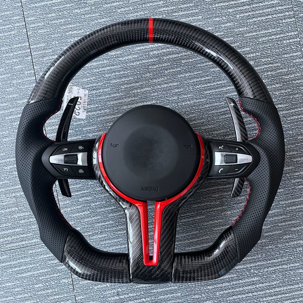 For BMW 3/4/5/x5 Series F30 F10 F15 F16 F06 F32 F26 f25 E46 E36 E-F Series Sports Style Steering Wheel carbon fiber