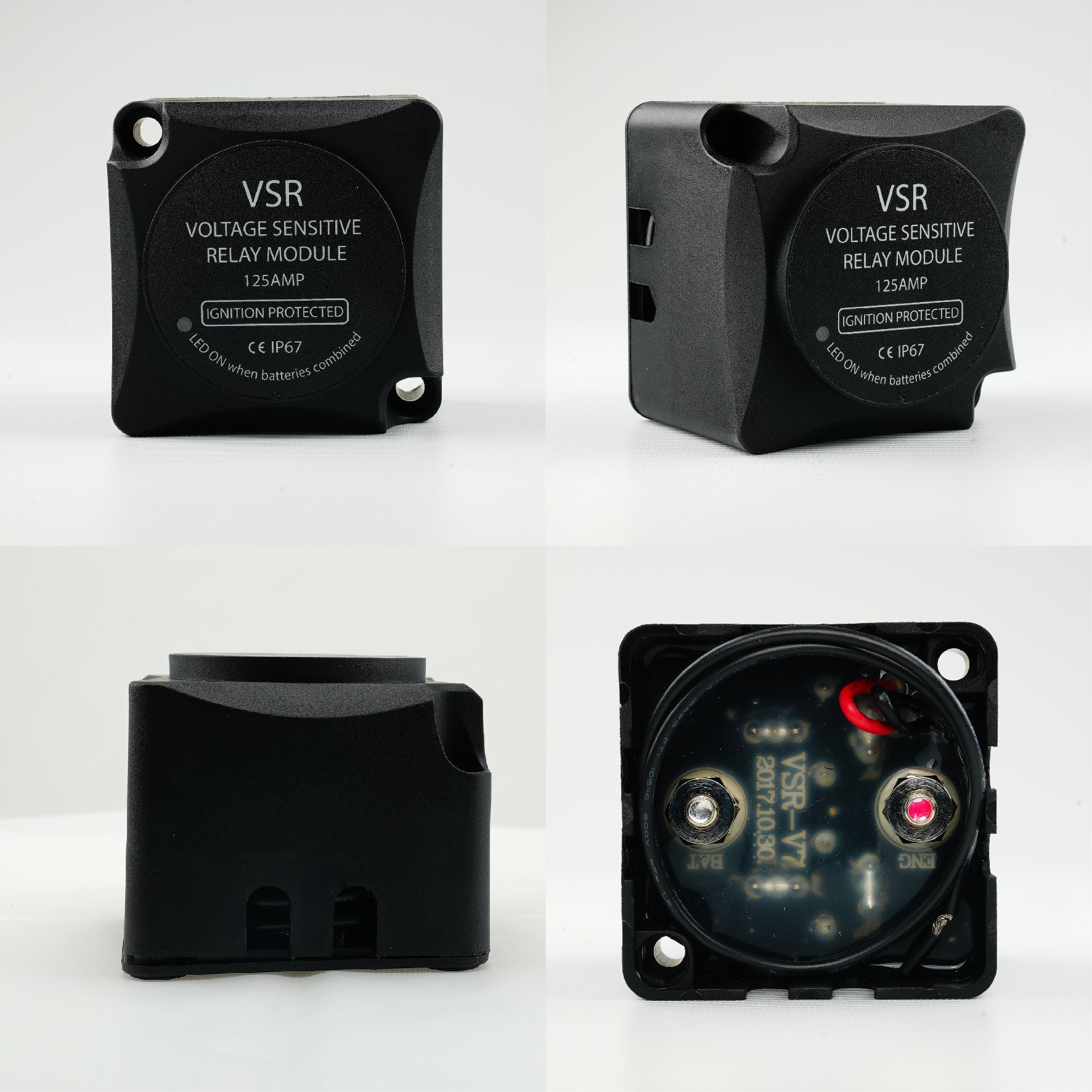 DC 12v 140A VSR Auto Charge Relay Dual Battery Isolator Voltage Sensitive Smart Automatic Charging Sensing for Marine Campervan