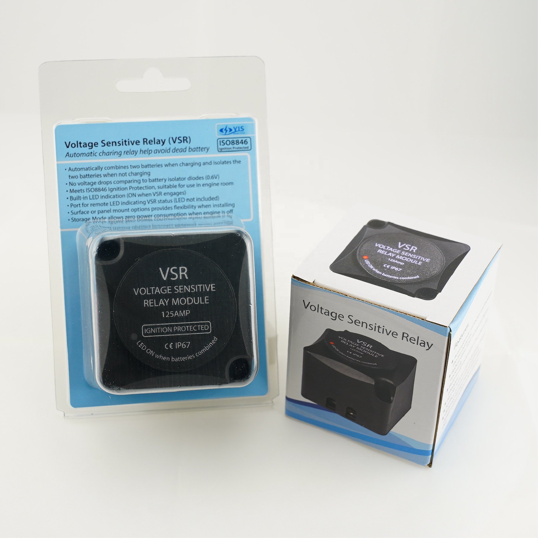DC 12v 140A VSR Auto Charge Relay Dual Battery Isolator Voltage Sensitive Smart Automatic Charging Sensing for Marine Campervan